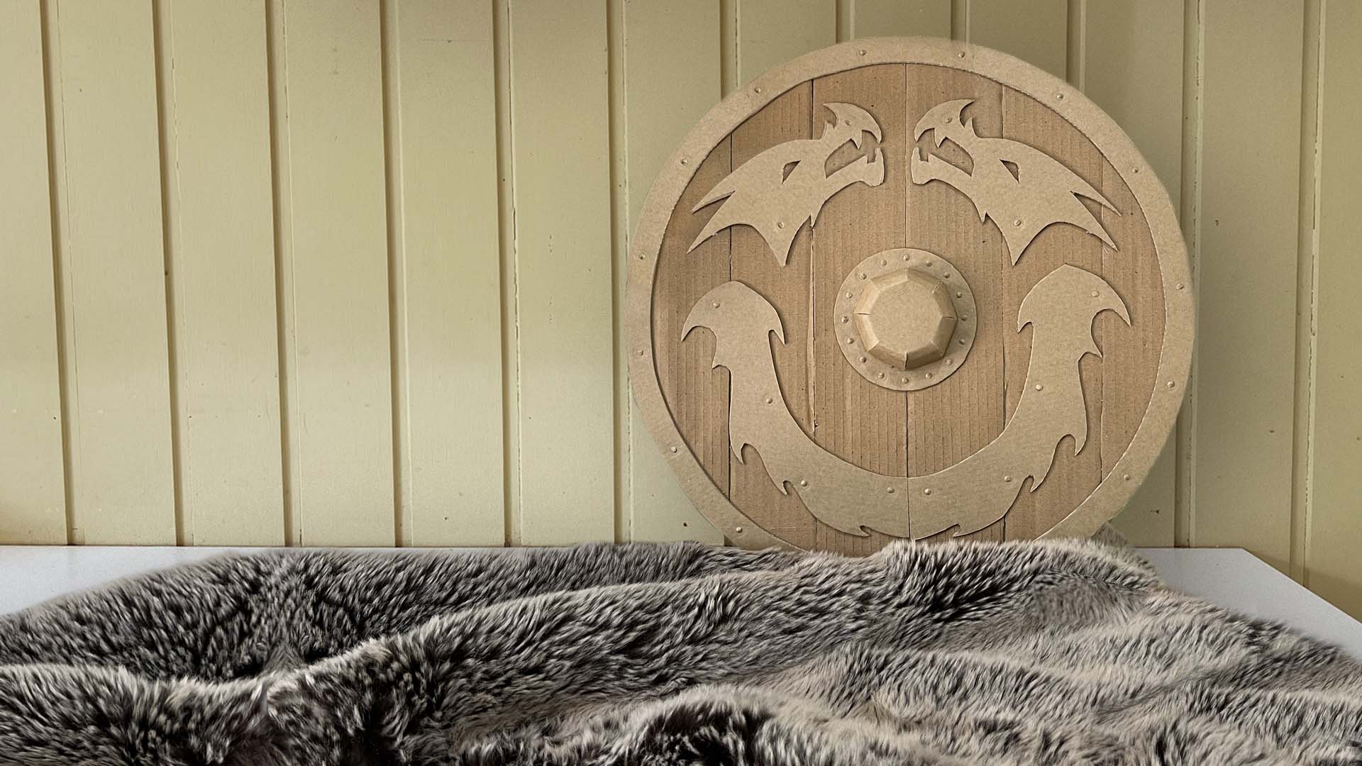 Free Cardboard shield tutorial and template