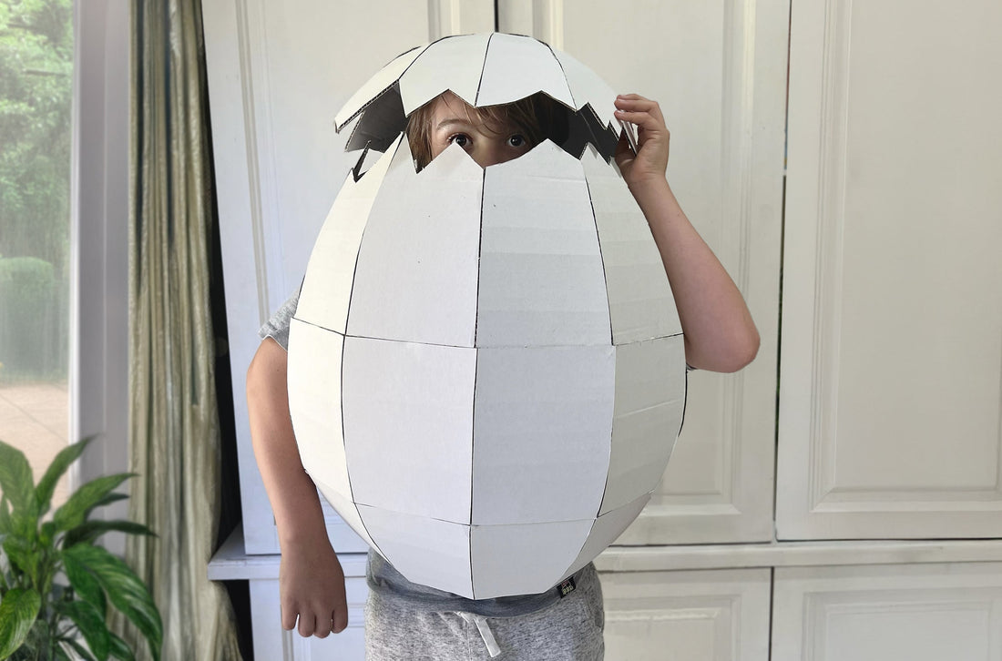 DIY Cardboard egg costume
