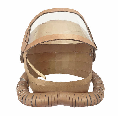 Cardboard up cycled astronaut helmet
