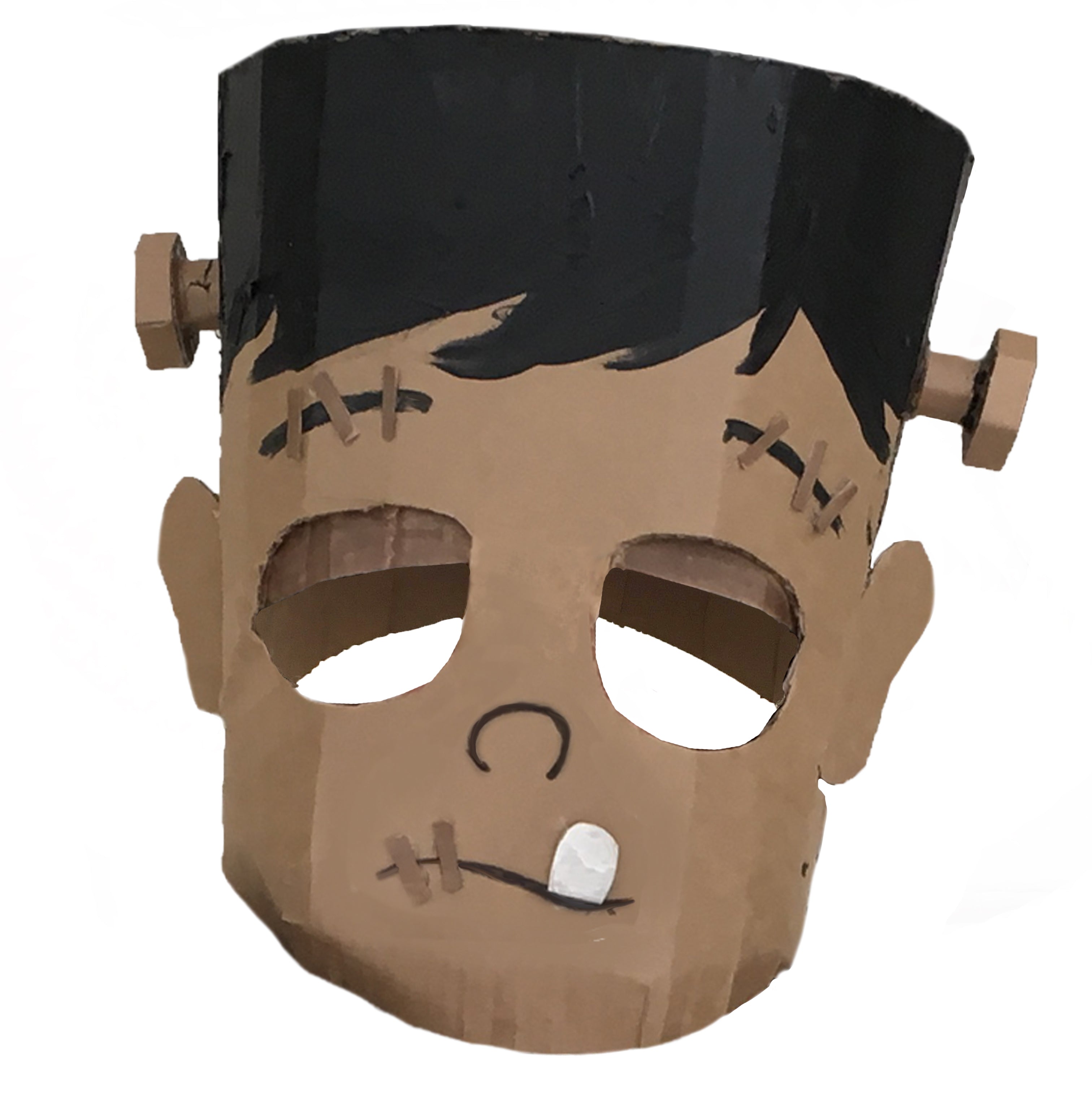 DIY Cardboard Frankenstein Monster costume tutorial