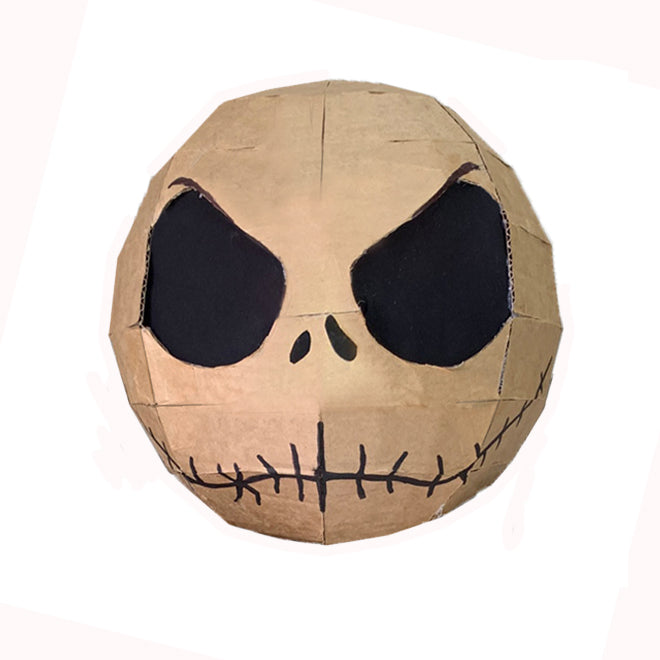 Cardboard DIY Nightmare Skull mask